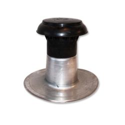 Dachentlüftung Flachdach Einwandig Aluminium Universal Ø 50-60 mm